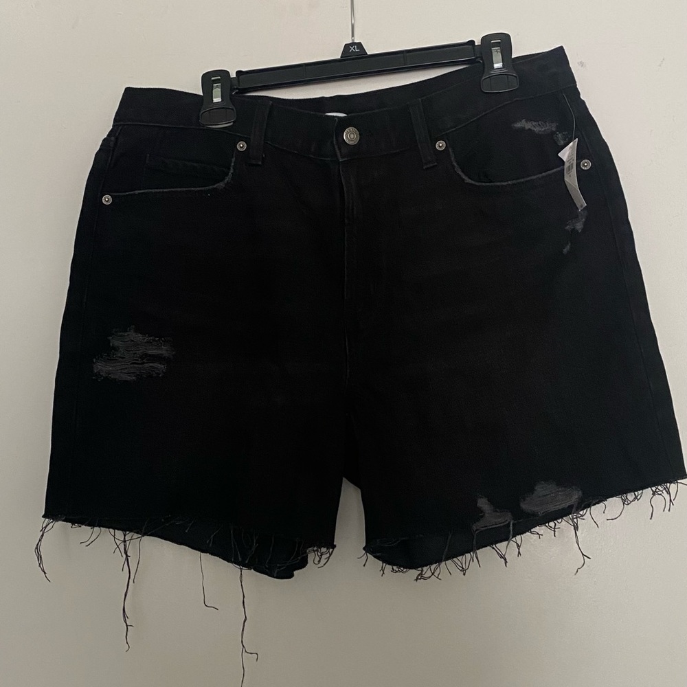 Old Navy Black Distressed Jean Shorts
